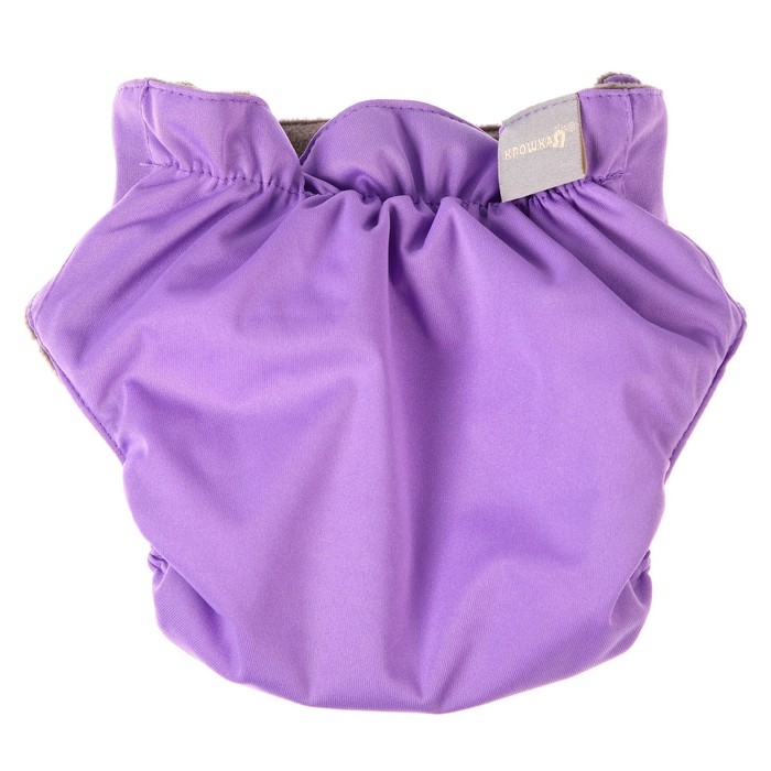 Многоразовый подгузник, угольно-бамбуковая ткань, 3-15 кг, цвет фиолетовый, Крошка Я