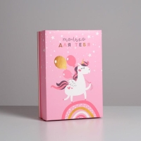 Коробка подарочная складная, упаковка, &laquo;Единорог&raquo;, 30 х 20 х 9 см