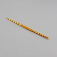 Крючок для вязания, двусторонний, d=2/3 мм, 13.5 см, цвет золотой