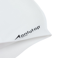 Шапочка для плавания силиконовая 56 гр, цвет белый