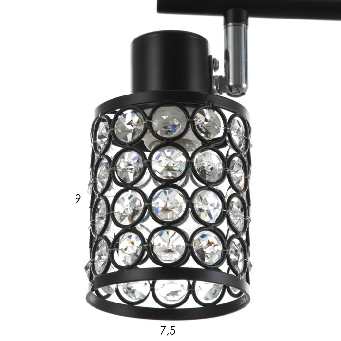 Люстра "Моки" 2хЕ14 40Вт черный 40х19 см