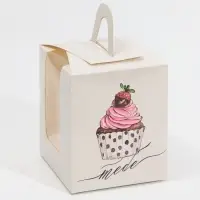 Коробка для капкейков, кондитерская упаковка, 1 ячейка &laquo;Тебе&raquo;, 9 х 9 х 11 см
