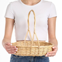 Корзина &laquo;Карина&raquo;, №2, дно:19&times;28 см, верх:34&times;28 см, H=8/40 см, ручное плетение, ива