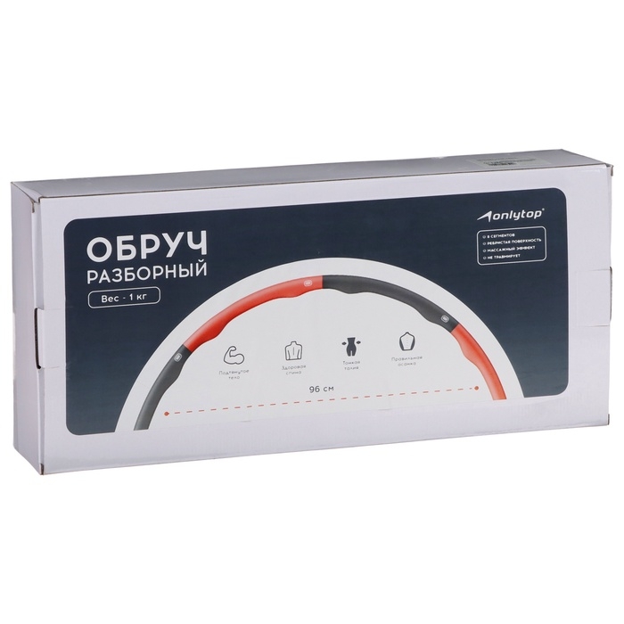 Обруч разборный 96 см, 8 секций, 1 кг цвета микс