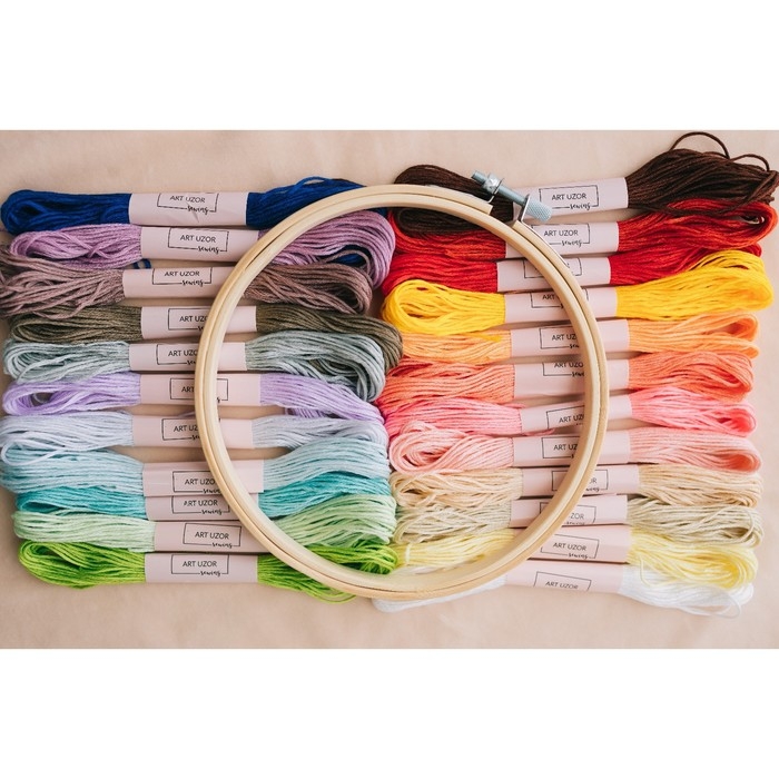 Набор ниток мулине, №3/4, 8 &plusmn; 1 м, 24 шт