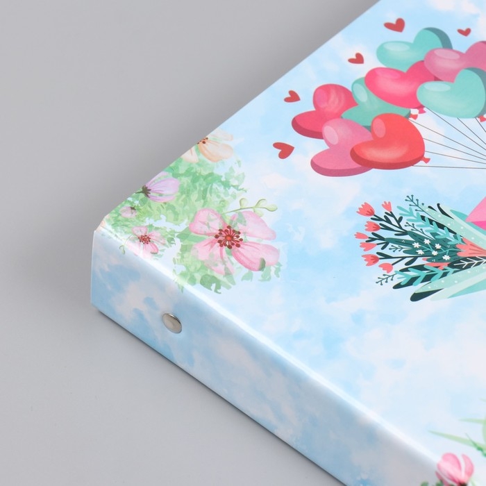 Фотоальбом 25 листов (наклейки+кольца) Фотоальбом 25 листов (наклейки+кольца) "Любовь там, где в неё верят!" 19х27х3 см