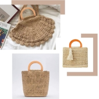 Ручки для сумки деревянные, 12 &times; 8,5 см, 2 шт, цвет тёмно-коричневый