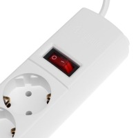 Сетевой фильтр Юнивольт, 5 гнезд, 1.5 м, 10 А, 2200 Вт, с з/к, белый
