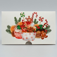 Коробка складная на 4 капкейка с окном &laquo;С Новым годом!&raquo;, сладости, 16 х 16 х 10 см, Новый год