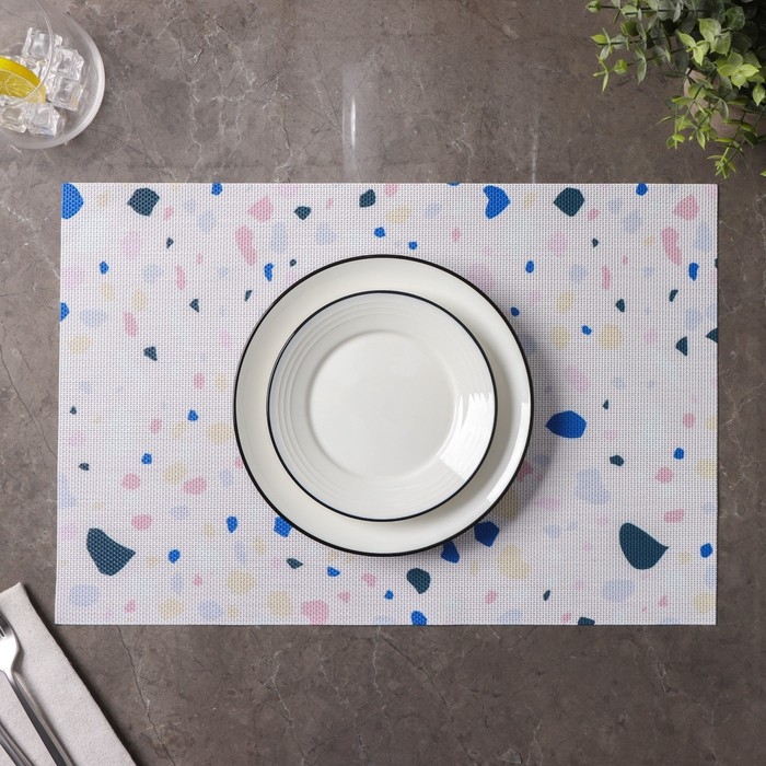 Салфетки сервировочные на стол Доляна &laquo;Мармелад&raquo;, 4 шт, 45&times;30 см, цвет белый