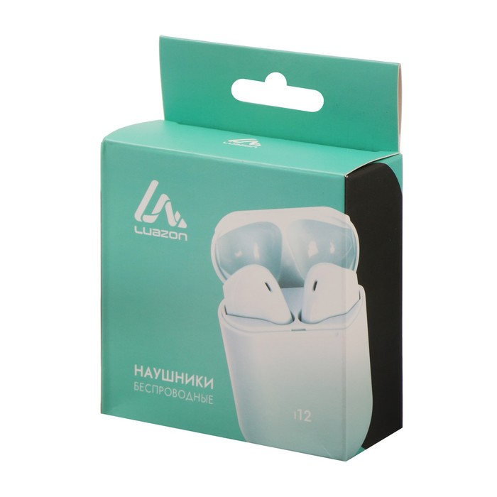 Наушники беспроводные Luazon i12, TWS, BT 5.0, 35/300 мАч, сенсор, матовые, черные Наушники беспроводные Luazon i12, TWS, BT 5.0, 35/300 мАч, сенсор, матовые, черные