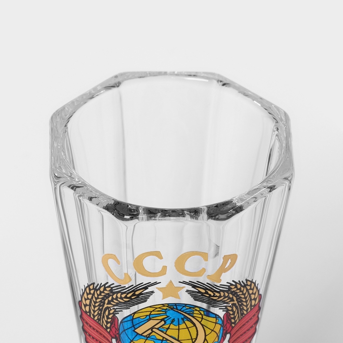 Набор стеклянных рюмок «Герб СССР», 35 мл, 6 шт Набор стеклянных рюмок «Герб СССР», 35 мл, 6 шт