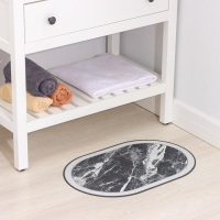 Коврик SAVANNA &laquo;Мрамор&raquo;, 38&times;58 см, цвет чёрный