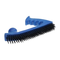 Щетка металлическая двуручная ТУНДРА, пластиковая рукоятка, 5-рядная, стальная щетина