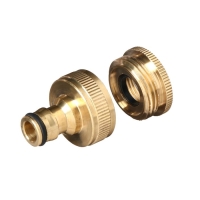 Штуцер, внутренняя резьба 3/4"&ndash;1", быстросъёмное соединение, латунь, Greengo