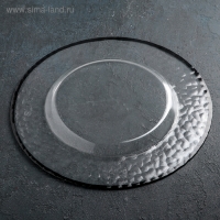 Тарелка подстановочная &laquo;Фишер&raquo;, d=35 см, цвет обводки чёрный