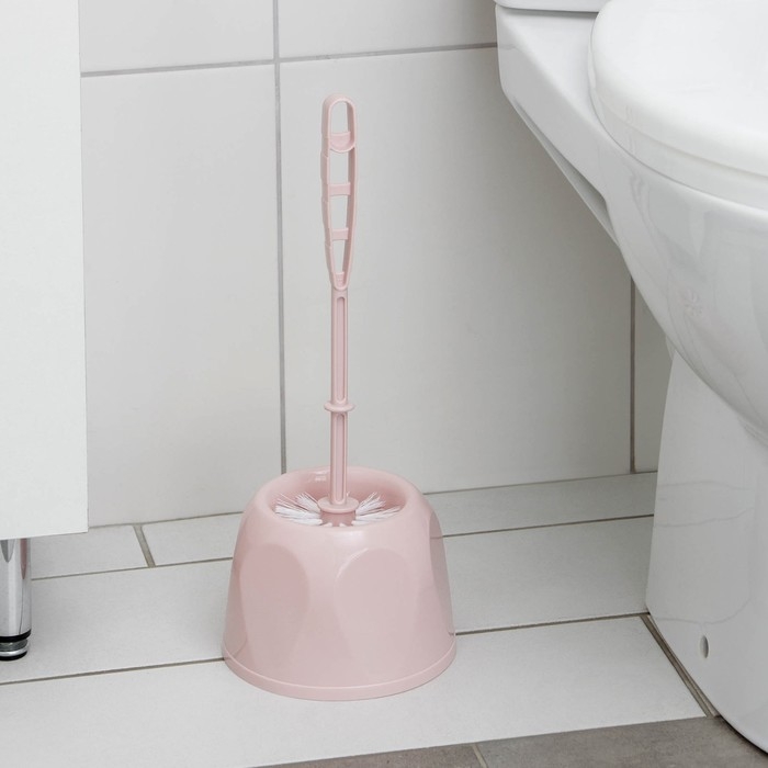 Ёршик для унитаза с подставкой &laquo;Блеск. Стандарт&raquo;, 15&times;15&times;39 см, цвет розовый