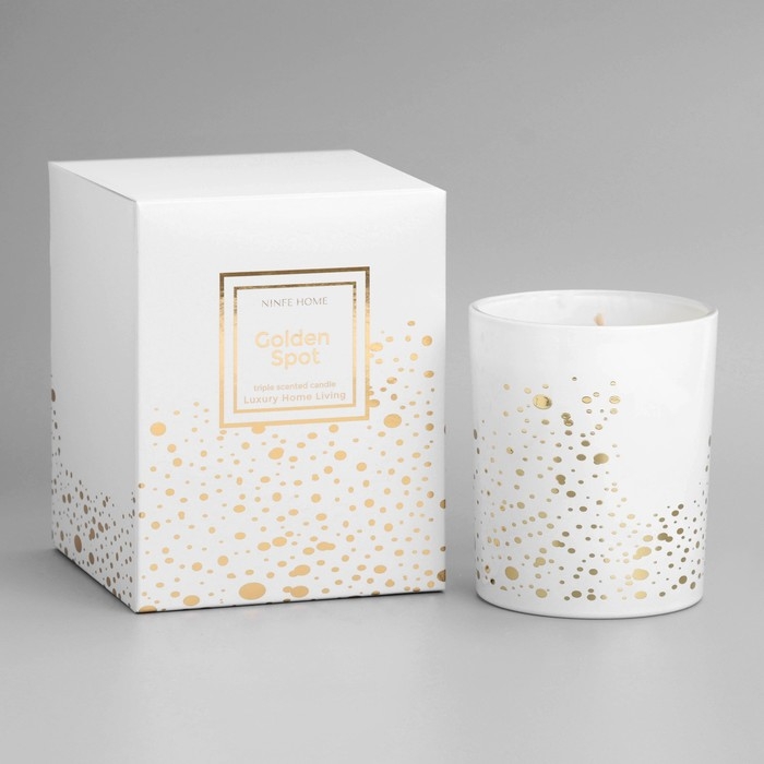 Свеча ароматическая "Golden Spot",бузина и грейпфрут, белый стакан