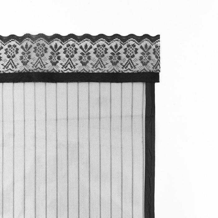 Сетка антимоскитная для дверей, 100 &times; 210 см, на магнитах, цвет черный