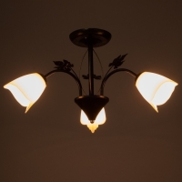 Люстра "Сусана" 3х15Вт Е27 черный/золото 53х53х32см BayerLux