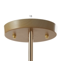 Люстра  "Лепестки" 2x40Вт E27 золото 44х33х28 см