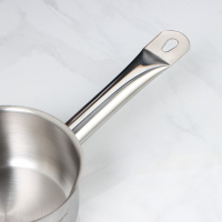 Ковш без крышки &laquo;Общепит&raquo;, 1 л, d=14 см, h=7 см, металлическая ручка, с теплораспределительным слоем, индукция