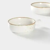 Кокотницы &laquo;Церера&raquo;, набор 2 шт., d=15 см, 500 мл, фарфор, белые