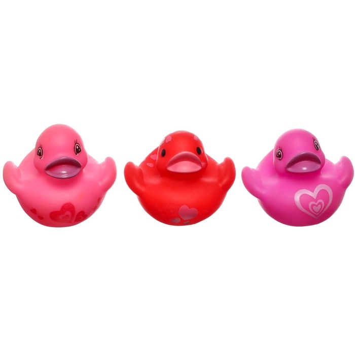 Набор резиновых игрушек для ванны &laquo;Уточки Лаффки&raquo;, 5 см, 3 шт., цвет МИКС, Крошка Я