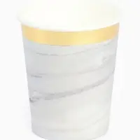 Набор посуды для праздника на 20 персон, мрамор белый (тарелки 23 см, стакан 250 мл)