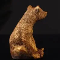 Фигура "Медведь сидит", 9х6 см, бронза