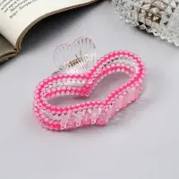 Крабик для волос &laquo;Хелен колор&raquo;, сердце, 9 см, МИКС