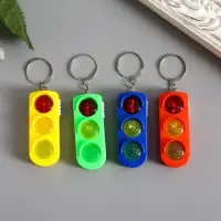 Фонарик брелок для ключей на кольце &laquo;Светофор&raquo;, МИКС
