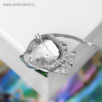 Брошь &laquo;Рыбка&raquo;, цветная в серебре