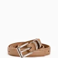 Ремень жен 03-01-02-01, Июнь2502, 2*0,3*110 см, без винта, пряж металл, 1 прокол, бежевый