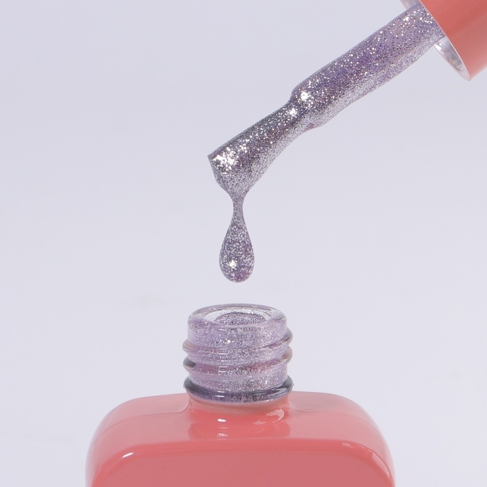 Гель лак для ногтей &laquo;COLOR CHROME&raquo;, 3-х фазный, 10 мл, LED/UV, цвет сиреневый (63)