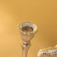 Подсвченик "Ангел мира с факелом" алюминий 35 см