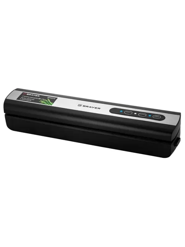 Вакууматор BRAYER 5072BR, 120 Вт, 3 л/мин, 0.65 бар, ширина пакета 29 см, чёрный