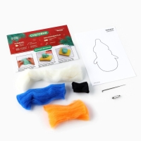 Валяние из шерсти на новый год. Брошь своими руками &laquo;Снеговичок&raquo;, новогодний набор для творчества