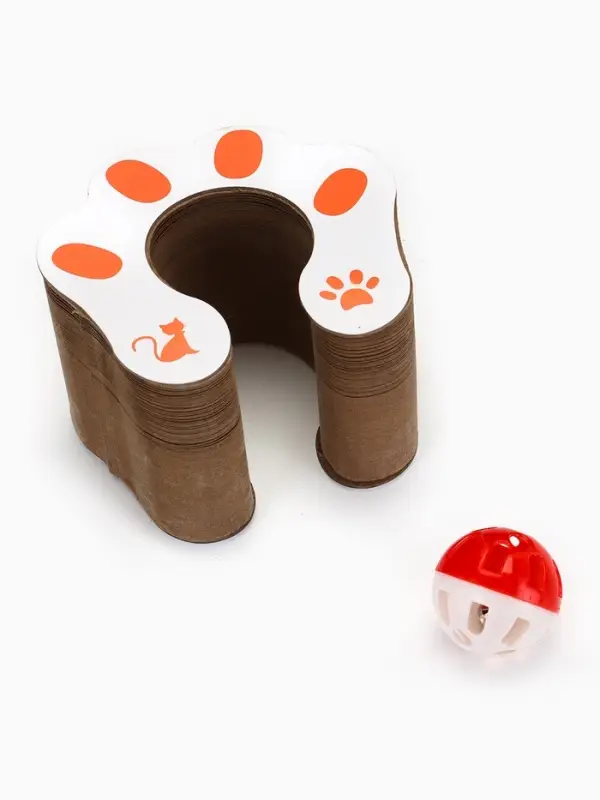 Когтеточка - игрушка "Пижон" из гофрокартона "Бублик", 11 х 11 х 7 см