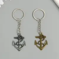Металлический брелок для ключей на кольце &laquo;Якорь и веревка&raquo;, 4&times;3 см, МИКС