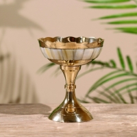 Креманка "Айс" с ложечкой, латунь 9,5 см