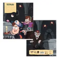 Тетрадь в клетку 24 листа, 5 видов МИКС, обложка мелованный картон, &laquo;Гравити Фолз&raquo;