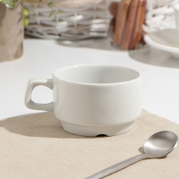 Чашка фарфорвая &laquo;Белая&raquo;, 170 мл, d=8,3 см, штабелируемая