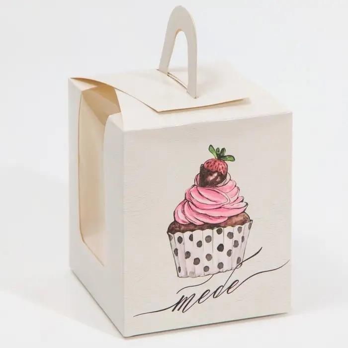 Коробка для капкейков, кондитерская упаковка, 1 ячейка &laquo;Тебе&raquo;, 9 х 9 х 11 см