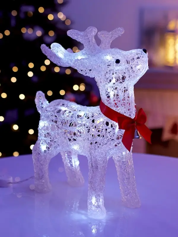 Светильник фигура светодиодная &laquo;Олень&raquo;, 40 см, 50 LED, 220V, БЕЛЫЙ