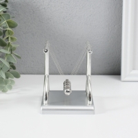 Маятник "Шары Ньютона" серебро 9х9х8 см