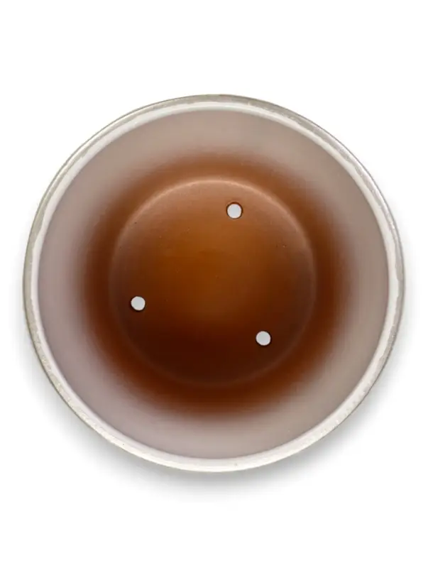 Горшок цветочный с поддоном 2,6 л, d18/h16 см белый керамика, "Венера" (М)