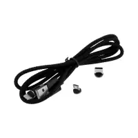 Кабель D09E,3 в 1, Type-C-microUSB-Lightning, 1м, зарядка+передача данных,магнитный,черный