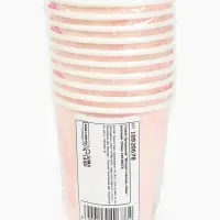 Стакан одноразовый бумажный &laquo;Желаю счастья, ёжик&raquo;, розовый, 250 мл