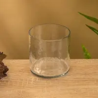 Подсвечник со стеклом "Сердце" алюминий 10х10х10 см